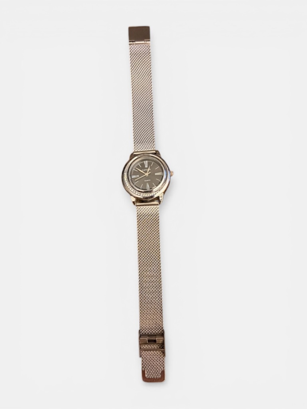 Women’s Stainless Watch With Crystal Inlayed Face